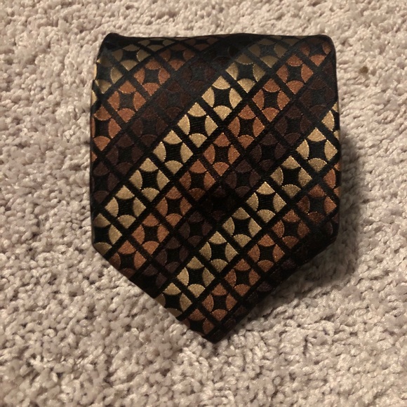 Van Heusen Other - Van heusen checkered stripe brown tie